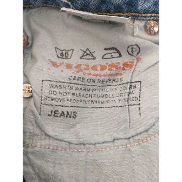 Vintage Vigoss Premium Denim Jeans 3/4 Light Wash Straight Leg Slight Flare - Picture 16 of 16
